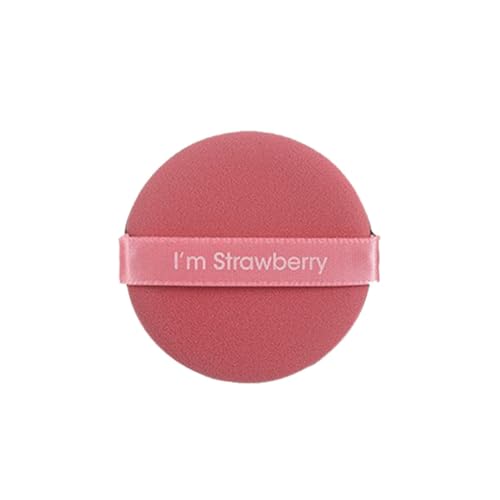 7 Stück Kosmetik Puff Wet Dry Foundation Applikator Doppelseitiger Weicher Make Up Schwamm Tragbar für Frauen Mädchen Weiblich Rund Rot von Suammiitstrieadea