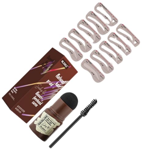 Augenbrauenstempel Schablone Kit Wasserdicht Brauenformung Konturieren Drucken Haarwurzel Cover Up Styling Schablonen für Frauen Schwarz von Suammiitstrieadea