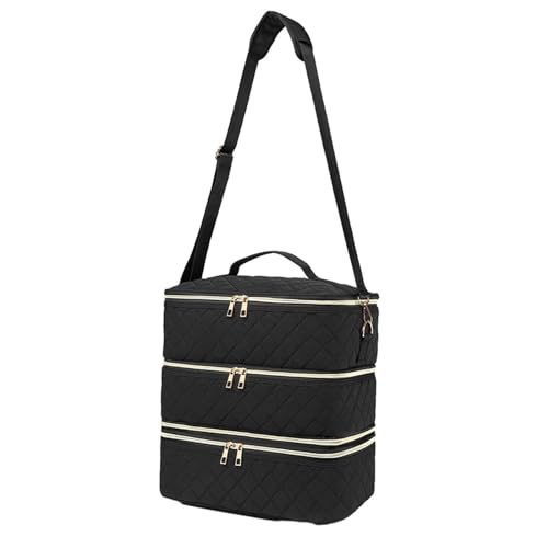 Dreilagige Nagellack-Aufbewahrungstasche, Reise-Tragetasche für Damen, Geschenk, Make-up, für 60 Nagellacke, 60 Nagellacke, 60 Nail Polish von Suammiitstrieadea