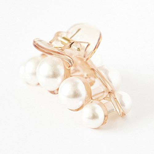 Große Haarklammern, Perlen, Oktopus-Kiefer, faltbare Haarnadel für Damen, 2 Stück von Suammiitstrieadea