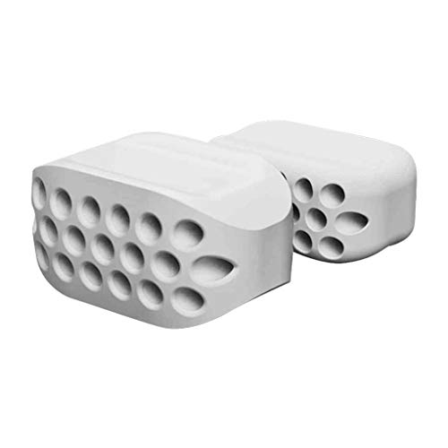 Männer Frauen Kiefertrainer Gesicht Hals Exerciser Jawline Massage Training Fitnessgeräte Professionelles Gerät Haushalt Gym Weiß 2 Stück von Suammiitstrieadea