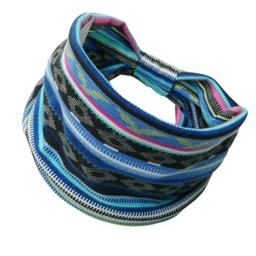 Stirnband, Bohemian-Stil, Sport-Haarbänder, breite Krempe, Bandana, Haarschmuck, Turban, Wickeln, Geschenke für Mädchen, Yoga, blau gestreift, Nr. 34 Stirnband, Bohemian-Stil, Sport-Haarbänder, breite Krempe, Bandana, Haarschmuck, Turban, Wickeln, Geschenke für Mädchen, Yoga, blau gestreift, Nr. 34 von Suammiitstrieadea