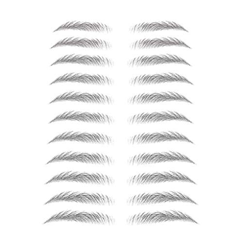 Verschleißfester Augenbrauen-Aufkleber, wasserdicht, Stereo-Aufkleber, verschiedene Formen, falsche Augenbrauen-Dekoration, lebensechte Aufkleber E09 & Schwarz von Suammiitstrieadea