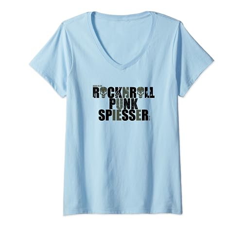 Rocknroll Punk Spiesser Damen und Herren Merch T-Shirt mit V-Ausschnitt Rocknroll Punk Spiesser Damen und Herren Merch T-Shirt mit V-Ausschnitt von Subcultbilly Design