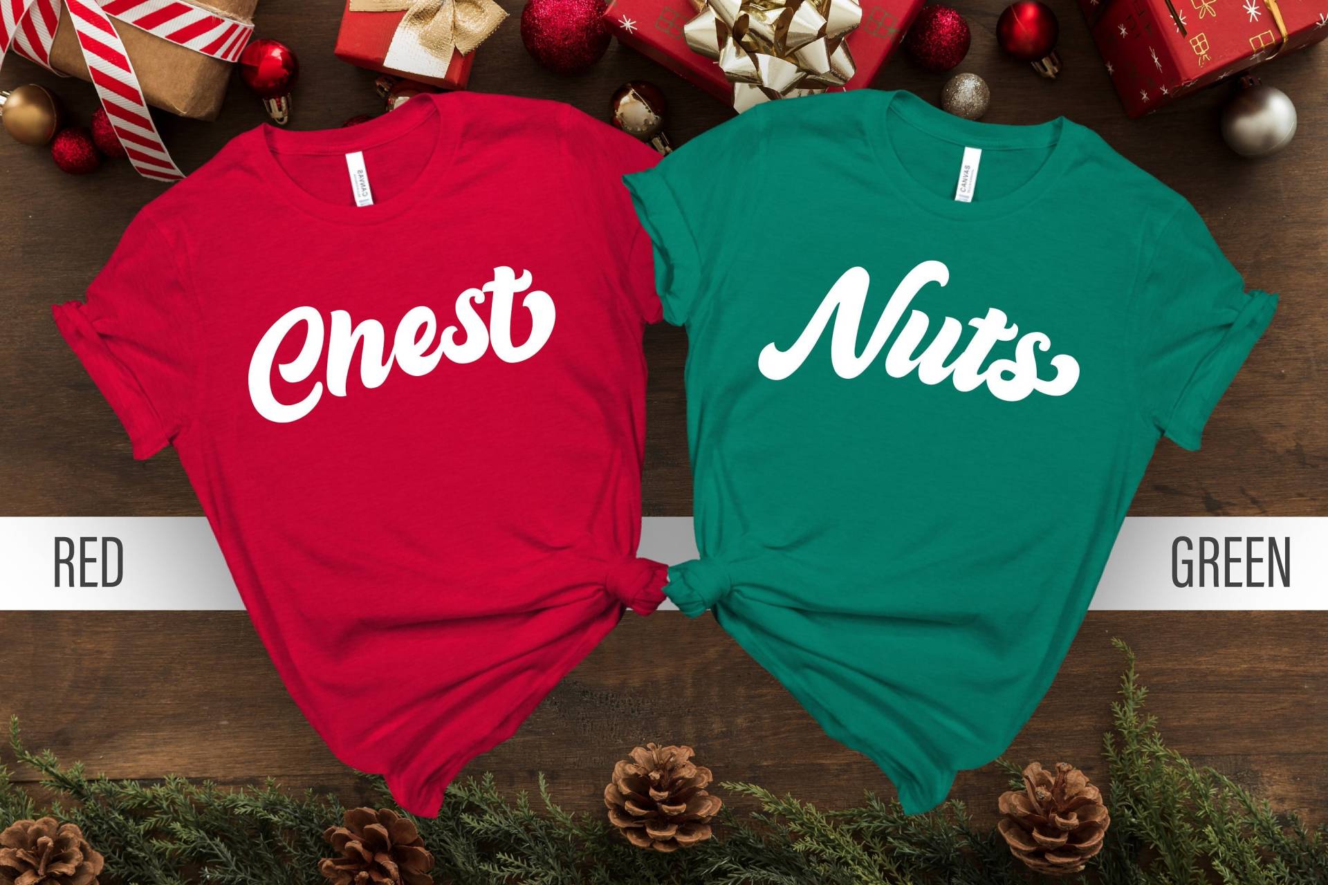 Brust Und Nüsse Pärchen Weihnachtsshirt, Lustiges Weihnachtsshirt Brust Und Nüsse Pärchen Weihnachtsshirt, Lustiges Weihnachtsshirt von Suberodesigns