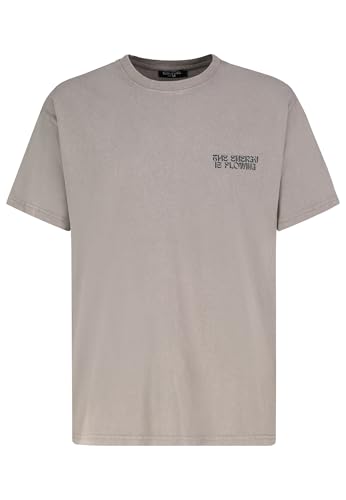Modisches Freizeit T-Shirt mit Frontprint im Urban Look, Farben:Beige-3, Größe:S von Sublevel