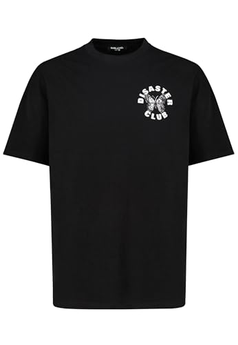 Oversize T-Shirt mit Frontprint vorne und hinten in moderner Passform, Farben:Schwarz, Größe:XL von Sublevel