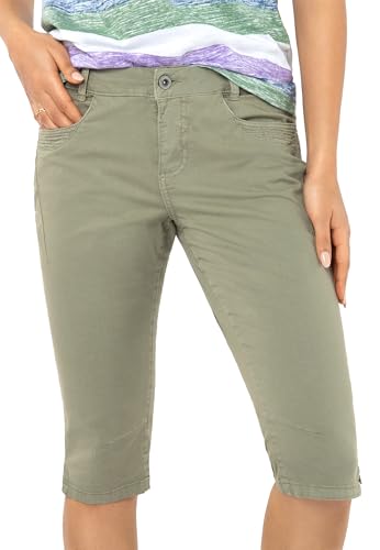 Sublevel Damen 3/4 Capri Stoff-Hose Stretch Light-Green L von Sublevel