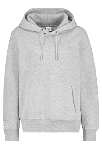 Sublevel Damen Basic Hoodie Kapuzenpullover mit Stickdetail Light-Grey S von Sublevel