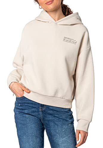 Sublevel Damen Basic Pullover Hoodie mit Mini-Print Light-beige M von Sublevel