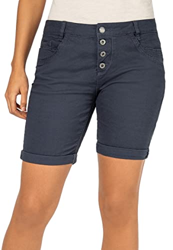 Sublevel Damen Bermuda-Shorts mit Aufschlag & Knopfleiste Dark-Blue M von Sublevel