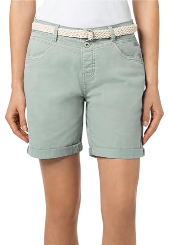 Sublevel Damen Bermuda Shorts mit Gürtel, Sommerhose bequem und atmungsaktiv Light-Green S von Sublevel