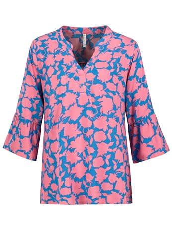 Sublevel Damen Bluse mit V-Ausschnitt und Trompetenärmeln, Ethno-Muster, Farben:Pink, Größe:S von Sublevel