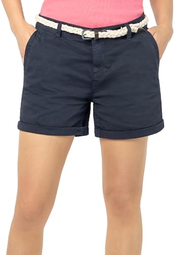 Sublevel Damen Chino Shorts mit Gürtel, Kurze Hose für den Sommer Dark-Blue XXL von Sublevel