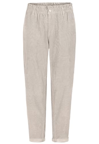 Sublevel Damen Cordhose im Paperbag-Stil – Lässige Mom-Fit Hose mit Elastischem Bund, Bequem und Stylisch Light-beige XXL von Sublevel