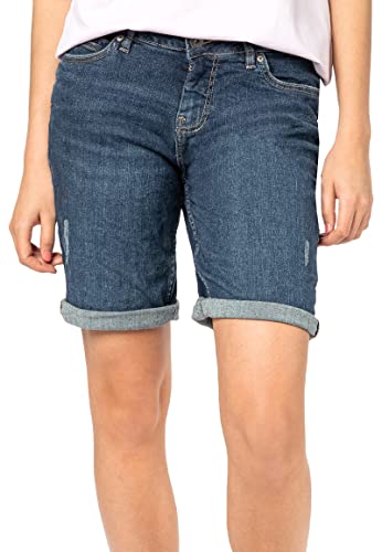 Sublevel Damen Denim Jeans Bermudas Kurze Hose mit Aufschlag Dark-Blue L von Sublevel