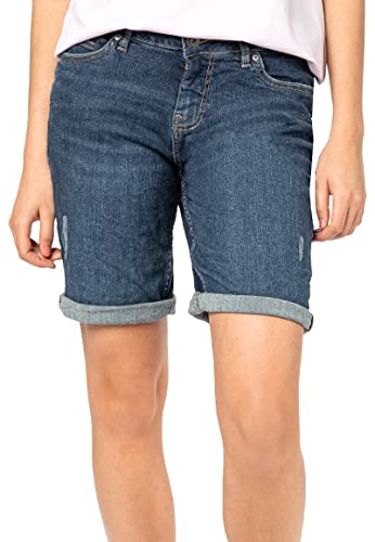 Sublevel Damen Denim Jeans Bermudas Kurze Hose mit Aufschlag Dark-Blue M von Sublevel