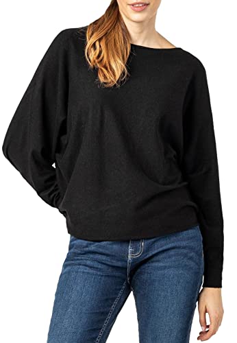 Sublevel Damen Feinstrickpullover Fledermausärmel Black M/L von Sublevel