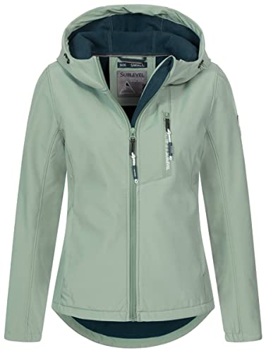 Sublevel Damen Frühlings Jacke Softshell Jacke Outdoor Regen Übergangs Jacke Produktion-FvS, Farbe:mineral green., Größe:M 38 von Sublevel