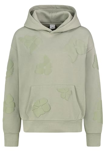 Sublevel Damen Hoodie 3D Print, Kängurutasche Middle-Green L von Sublevel