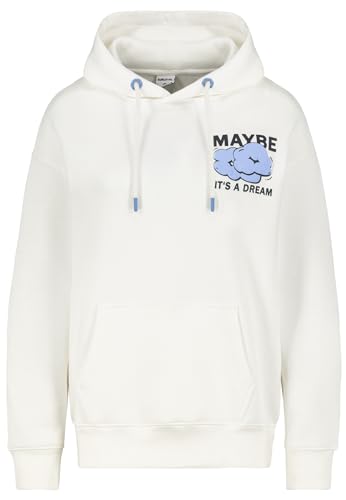 Sublevel Damen Hoodie - Backprint in Comic Schrift, Oversized White L von Sublevel