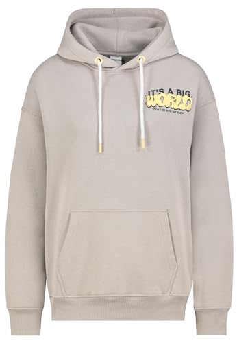 Sublevel Damen Hoodie - Backprint in Comic Schrift, Oversized beige XL von Sublevel