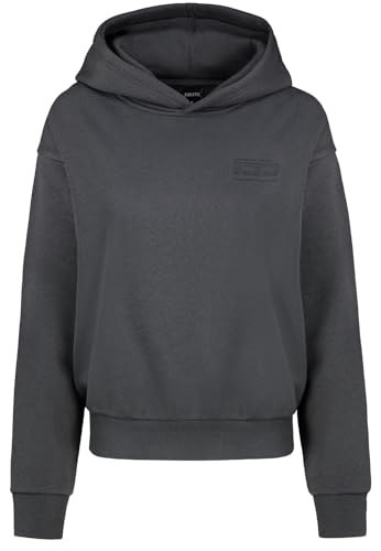 Sublevel Damen Hoodie Kapuzen-Sweatshirt Pullover mit Kapuze Loose Fit LSL-487 Dark Grey S von Sublevel