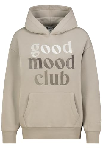 Sublevel Damen Hoodie Kapuzenpullover bestickt oversize light-beige S von Sublevel