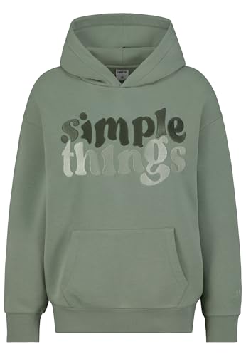 Sublevel Damen Hoodie Kapuzenpullover bestickt oversize middle-green S von Sublevel