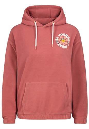 Sublevel Damen Hoodie – Warmer Fleece Hoodie mit kreativem Cartoon Backprint Light-red S von Sublevel
