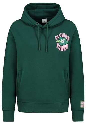 Sublevel Damen Hoodie mit Aufdruck Spread Your Love Wherever You Go, Farben:Grün, Größe:L von Sublevel
