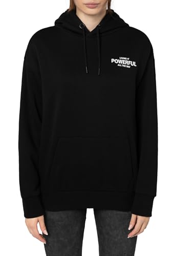Sublevel Damen Hoodie mit Basic Backprint, Oversized Sweathoodie Black S von Sublevel