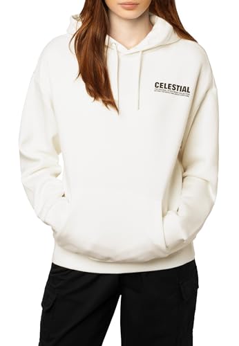 Sublevel Damen Hoodie mit Basic Backprint, Oversized Sweathoodie White M von Sublevel