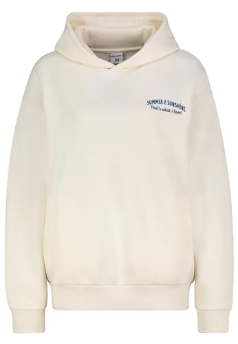 Sublevel Damen Hoodie mit Früchte-Prints, Kapuze, Kängurutaschen, Bequeme Passform White M von Sublevel