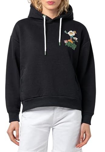 Sublevel Damen Hoodie mit Sommer-Backprint Dark-Grey S von Sublevel