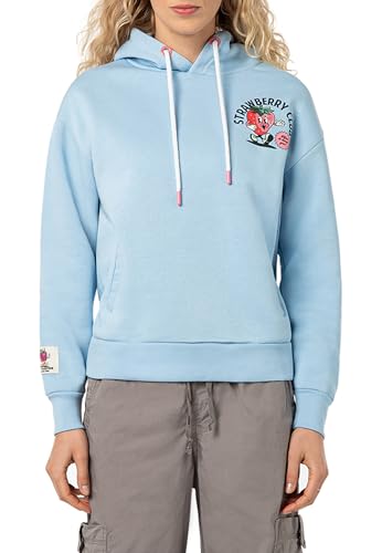 Sublevel Damen Hoodie mit Sommer-Backprint Light-Blue M von Sublevel