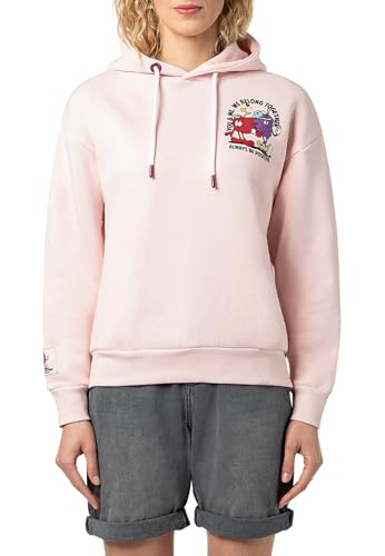 Sublevel Damen Hoodie mit Sommer-Backprint Light-Rose S von Sublevel