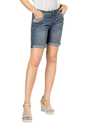 Sublevel Damen Jeans Bermuda Shorts mit Destroyed Parts Dark-Blue S von Sublevel