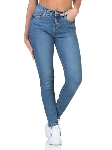 Sublevel Damen Jeans Hose Asanna LSL-468 Skinny schmales BeinMiddle Blue Denim XXL von Sublevel