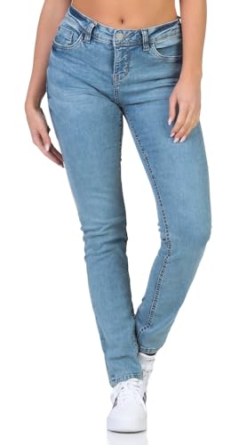 Sublevel Damen Jeans Hose Asjulia LSL-469 Skinny schmales Bein Light Blue Denim L177 L von Sublevel