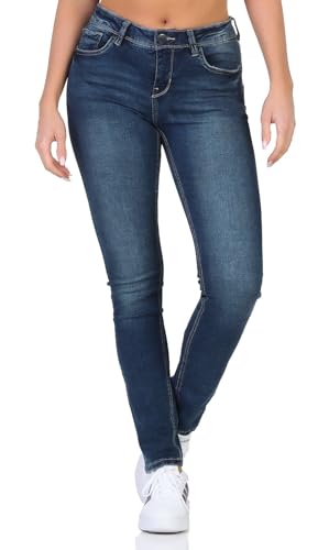 Sublevel Damen Jeans Hose Asjulia LSL-469 Skinny schmales Bein Middle Blue Denim M282 M von Sublevel