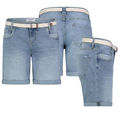 Sublevel Damen Jeans Shorts Bermuda Kurze Hose Shorts Short Denim Stretch Denim, Farbe:Light-Blue-Demin, Größe:XL von Sublevel