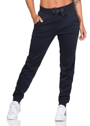 Sublevel Damen Jogginghose LSL-465 Sweatpants mit Teddyfleece-Innenfutter Navy Melange S von Sublevel