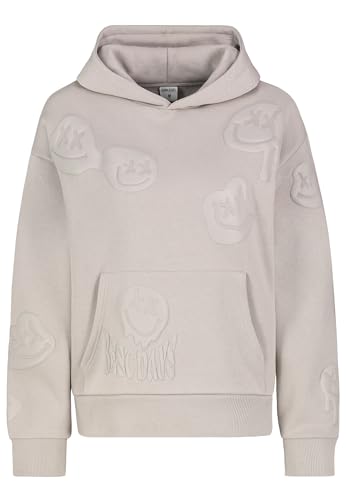 Sublevel Damen Kapuzenpullover Hoodie mit 3D Print, Kängurutasche beige M von Sublevel