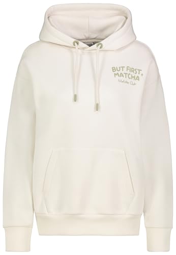 Sublevel Damen Kapuzenpullover Hoodie mit Getränkeprint, Kängurutasche White L von Sublevel