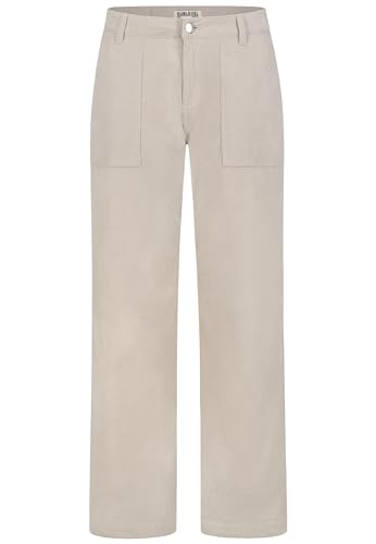 Sublevel Damen Kordhose Straight Wide Light-beige XL von Sublevel