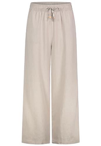 Sublevel Damen Leinenhose mit Weitem Bein für Sommer und Strand Middle-beige XXL von Sublevel