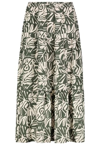 Sublevel Damen Maxi Rock Gemustert lang Sommerrock Middle-Green M/L von Sublevel