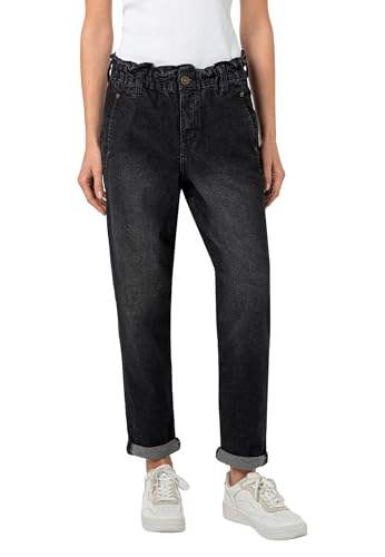 Sublevel Damen Paperbag Jeans – High Waist Hose im Modernen Denim-Look Black L von Sublevel