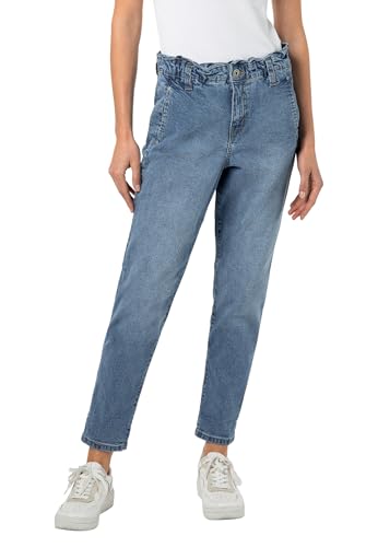 Sublevel Damen Paperbag Jeans – High Waist Hose im Modernen Denim-Look Middle-Blue S von Sublevel